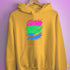Polysexual Pride Flag Ripped Reveal Hoodie - Mustard